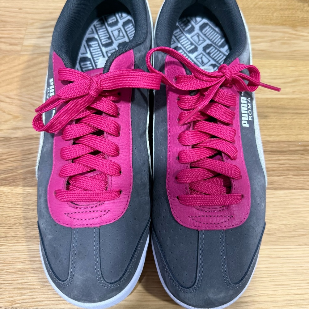 Puma Gray and Pink Athletic Shoes size 9.5
